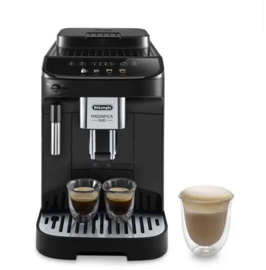 DELONGHI Machine à café broyeur - Magnifica Evo - 1,8L + 2 tasses + 2 verres + Pichet à lait + Filtre à eau.